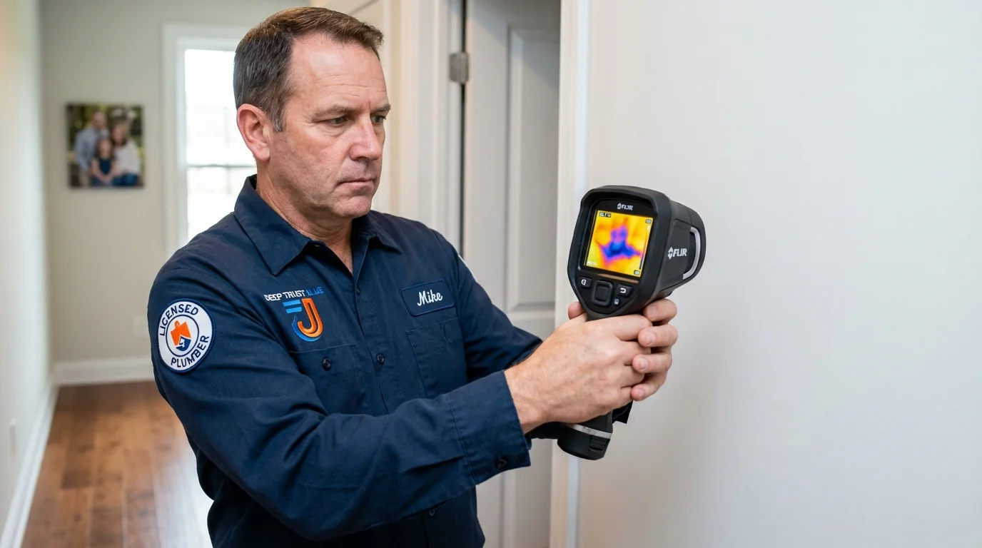 Thermal imaging leak detection by Johns Plumbing LLC in Hope